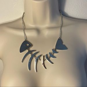 Elegant Fishbone Statement Necklace